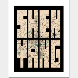 Shenyang, Germany City Map Typography - Vintage Posters and Art